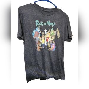 Rick and Morty T-Shirt Adult Swim Ripple Junction Gray Size Adult S Small